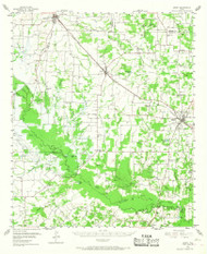 Emory, Texas 1956 (1968) USGS Old Topo Map Reprint 15x15 TX Quad 107937