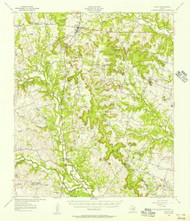 Evant, Texas 1954 (1956) USGS Old Topo Map Reprint 15x15 TX Quad 107997