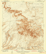 Finlay Mountains, Texas 1943 () USGS Old Topo Map Reprint 15x15 TX Quad 108073