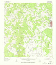 Fleming, Texas 1954 (1956) USGS Old Topo Map Reprint 15x15 TX Quad 108113