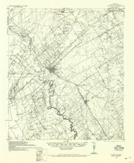 Floresville, Texas 1936 (1958) USGS Old Topo Map Reprint 15x15 TX Quad 108121