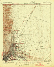 Fort Bliss, Texas 1945 () USGS Old Topo Map Reprint 15x15 TX Quad 108210