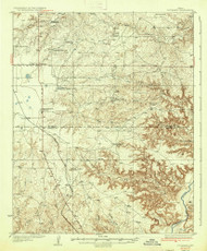 Fourways, Texas 1936 () USGS Old Topo Map Reprint 15x15 TX Quad 108274