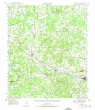 Frankston, Texas 1949 (1975) USGS Old Topo Map Reprint 15x15 TX Quad 108300
