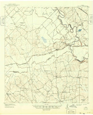 Gay Hill, Texas 1914 (1949) USGS Old Topo Map Reprint 15x15 TX Quad 108429