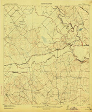 Gay Hill, Texas 1914 () USGS Old Topo Map Reprint 15x15 TX Quad 128432