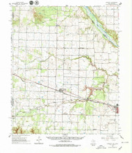 Goodlett, Texas 1960 (1979) USGS Old Topo Map Reprint 15x15 TX Quad 108531