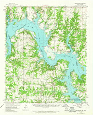 Gordonville, Texas 1958 (1965) USGS Old Topo Map Reprint 15x15 TX Quad 108543