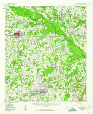 Grand Saline, Texas 1959 (1961) USGS Old Topo Map Reprint 15x15 TX Quad 108568