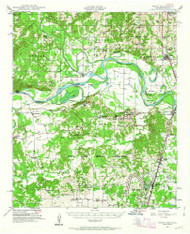 Grant, Oklahoma 1948 (1963) USGS Old Topo Map Reprint 15x15 TX Quad 108578