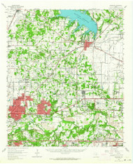 Grapevine, Texas 1959 (1964) USGS Old Topo Map Reprint 15x15 TX Quad 108587