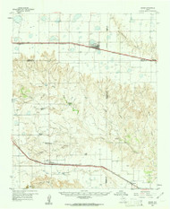 Groom, Texas 1960 (1961) USGS Old Topo Map Reprint 15x15 TX Quad 110464
