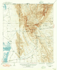 Guadalupe Peak, Texas 1940 (1949) USGS Old Topo Map Reprint 15x15 TX Quad 110486