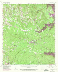 Hemphill, Texas 1958 (1972) USGS Old Topo Map Reprint 15x15 TX Quad 110685