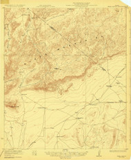 Hess Canyon, Texas 1923 () USGS Old Topo Map Reprint 15x15 TX Quad 110715