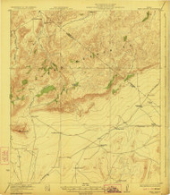 Hess Canyon, Texas 1923 () USGS Old Topo Map Reprint 15x15 TX Quad 128460
