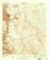 Hueco Mountains, Texas 1941 (1958) USGS Old Topo Map Reprint 15x15 TX Quad 110722