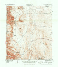 Hueco Mountains, Texas 1941 (1958) USGS Old Topo Map Reprint 15x15 TX Quad 110723