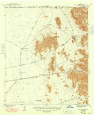 Hueco Tanks, Texas 1944 (1949) USGS Old Topo Map Reprint 15x15 TX Quad 110729