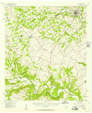 Hico, Texas 1956 (1957) USGS Old Topo Map Reprint 15x15 TX Quad 110738