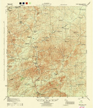 Indian Creek, Texas 1944 () USGS Old Topo Map Reprint 15x15 TX Quad 110965