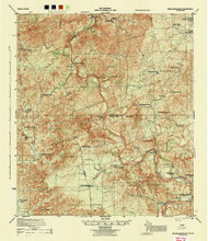 Indian Mountain, Texas 1944 () USGS Old Topo Map Reprint 15x15 TX Quad 110977