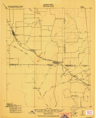 Kemp, Texas 1920 () USGS Old Topo Map Reprint 15x15 TX Quad 128448