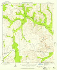 Ketchum Mountain, Texas 1921 (1957) USGS Old Topo Map Reprint 15x15 TX Quad 109983