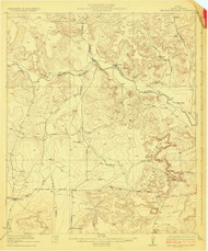 Ketchum Mountain, Texas 1923 () USGS Old Topo Map Reprint 15x15 TX Quad 109984