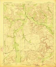 Ketchum Mountain, Texas 1923 () USGS Old Topo Map Reprint 15x15 TX Quad 128461