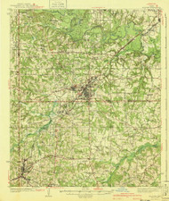 Kilgore, Texas 1940 () USGS Old Topo Map Reprint 15x15 TX Quad 110000