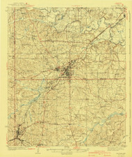 Kilgore, Texas 1940 () USGS Old Topo Map Reprint 15x15 TX Quad 110001