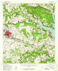 Killeen, Texas 1958 (1962) USGS Old Topo Map Reprint 15x15 TX Quad 110006