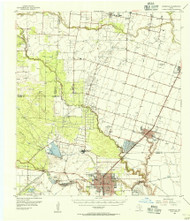 Kingsville, Texas 1954 (1956) USGS Old Topo Map Reprint 15x15 TX Quad 110024