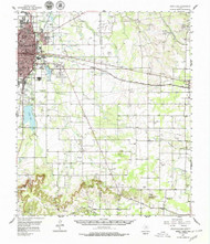 Kirby Lake, Texas 1957 (1979) USGS Old Topo Map Reprint 15x15 TX Quad 110036