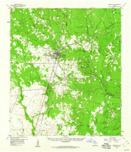 Kirbyville, Texas 1958 (1960) USGS Old Topo Map Reprint 15x15 TX Quad 110040