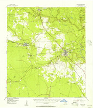 Kountze, Texas 1955 (1956) USGS Old Topo Map Reprint 15x15 TX Quad 110077