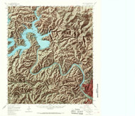 Lake Travis, Texas 1959 (1968) USGS Old Topo Map Reprint 15x15 TX Quad 110248