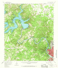 Lake Travis, Texas 1959 (1968) USGS Old Topo Map Reprint 15x15 TX Quad 110250