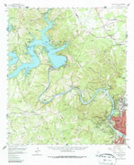 Lake Travis, Texas 1959 (1987) USGS Old Topo Map Reprint 15x15 TX Quad 117995