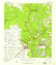 Liberty, Texas 1955 (1957) USGS Old Topo Map Reprint 15x15 TX Quad 110418