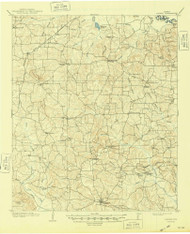 Linden, Texas 1910 (1948) USGS Old Topo Map Reprint 15x15 TX Quad 110427