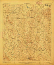 Linden, Texas 1910 () USGS Old Topo Map Reprint 15x15 TX Quad 128431