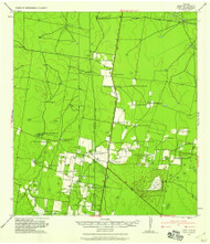Linn, Texas 1939 (1958) USGS Old Topo Map Reprint 15x15 TX Quad 110440