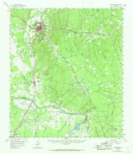Livingston, Texas 1958 (1968) USGS Old Topo Map Reprint 15x15 TX Quad 109258
