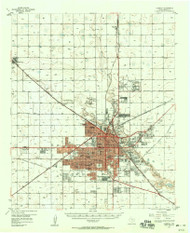 Lubbock, Texas 1957 (1958) USGS Old Topo Map Reprint 15x15 TX Quad 109395