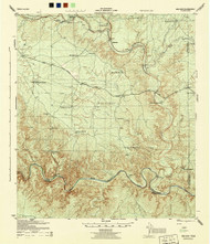 Malvado, Texas 1944 (1944) USGS Old Topo Map Reprint 15x15 TX Quad 109465