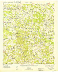 Martins Mills, Texas 1949 () USGS Old Topo Map Reprint 15x15 TX Quad 109552