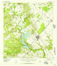Mathis, Texas 1954 (1956) USGS Old Topo Map Reprint 15x15 TX Quad 109572