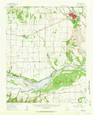 Memphis, Texas 1961 (1963) USGS Old Topo Map Reprint 15x15 TX Quad 109694